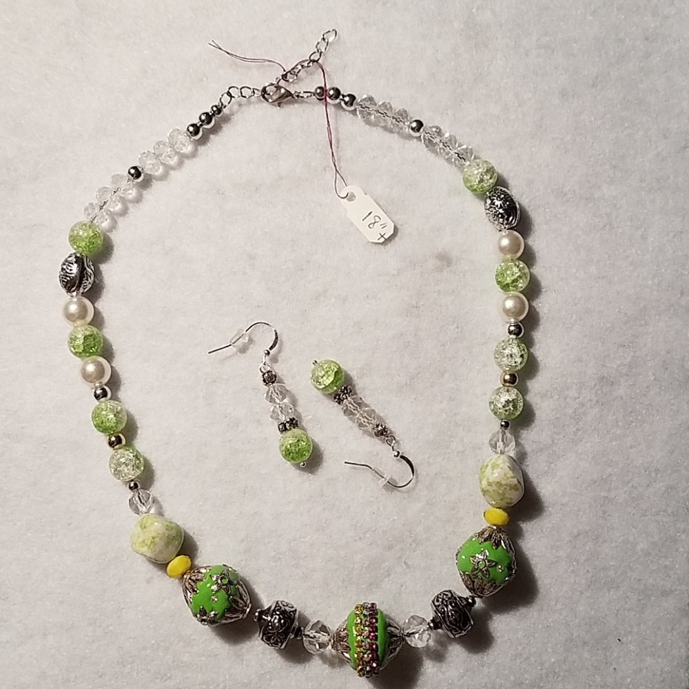 Handcrafted Necklace & Earrings Set